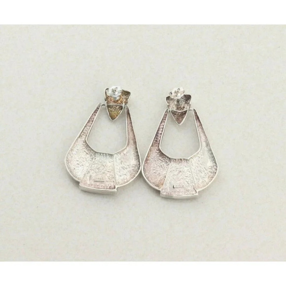 Sterling Silver Mother of Pearl Dangle Drop Earrings - Picture 7 of 7
